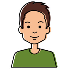 young man avatar character vector illustration design