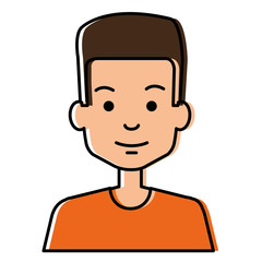young man avatar character vector illustration design
