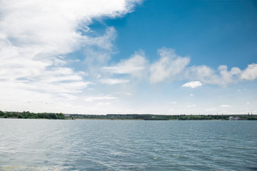 The bay of the river on a sunny day