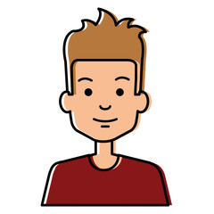 young man avatar character vector illustration design