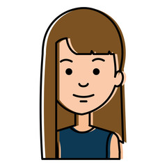 beautiful woman avatar character vector illustration design