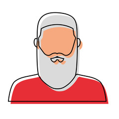 santa claus icon over white background vector illustration