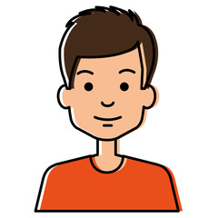 young man avatar character vector illustration design