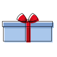 gift box icon over white background vector illustration