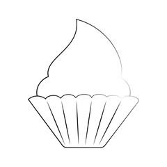 Cupcake sweet dessert icon vector illustration graphic design