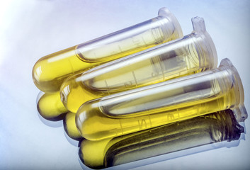 Naklejka premium Several Vials In Laboratory, Conceptual Image 