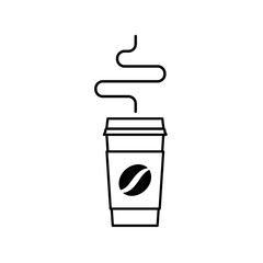 Hot Coffee Cup Vector Icon