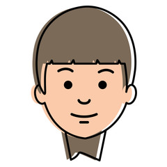 beautiful woman head avatar character vector illustration design