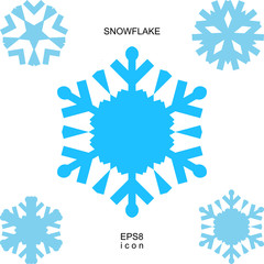 Snowflake Vector Icon Isolated