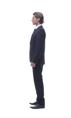 side view.confident businessman.