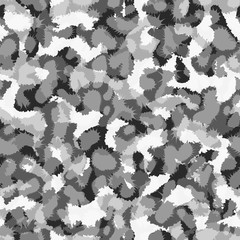 Abstract black and white camouflage seamless pattern. Can be used for wallpaper, pattern fills, web page background, surface textures, fashion. Vector illustration