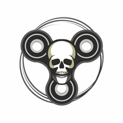 toy skull spinner