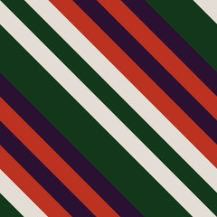 Christmas Diagonal Striped Seamless Pattern