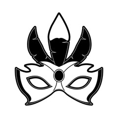 Women carnival mask icon vector illustration graphic design