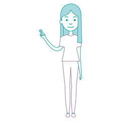 beautiful woman avatar character vector illustration design