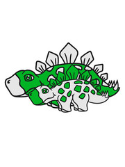 2 freunde team paar familie kind junges nachwuchs mama papa stegosaurus süß niedlich klein pflanzenfresser echse dino saurier dinosaurier groß comic cartoon freundlich