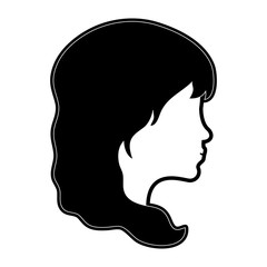 Naklejka na ściany i meble Woman head silhouette icon vector illustration graphic design