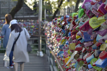  seoul tower and people