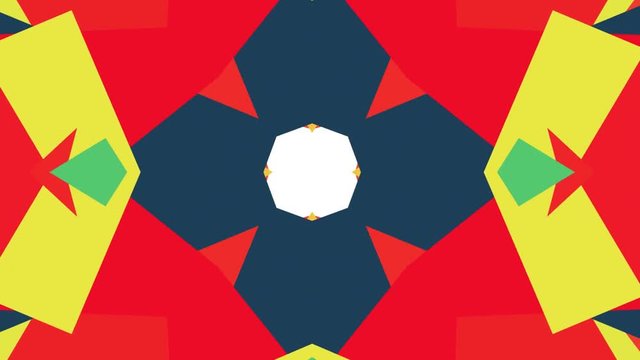 ornamental geometric kaleidoscope ethnic tribal pattern animation - New quality retro vintage holiday native shape colorful universal motion dynamic animated joyful music video footage