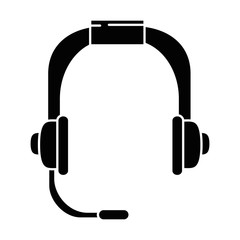 headset communication device icon vector illustration design