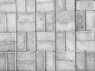 Detail of a stone bricked sidewalk 