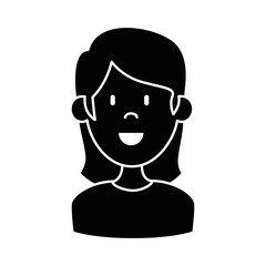 beautiful woman avatar character vector illustration design