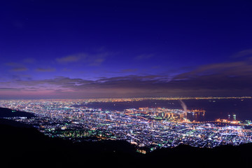 Naklejka na ściany i meble 大阪、神戸の夜景　摩耶山掬星台からの眺め