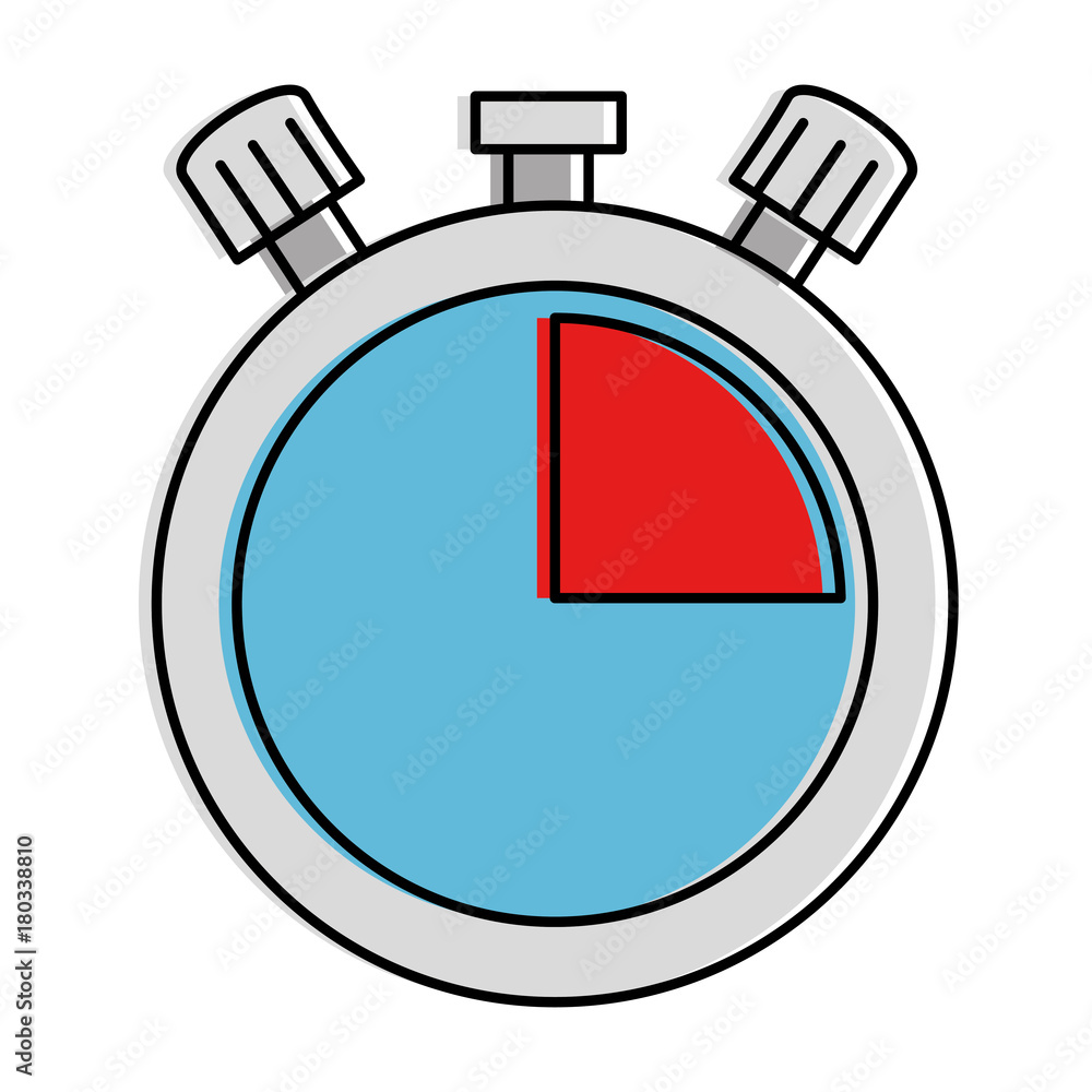 Poster chronometer timer isolated icon vector illustration design