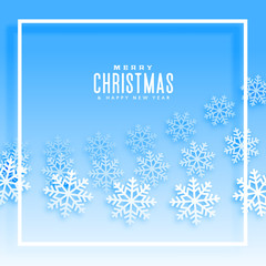 blue background with snowflakes illustration