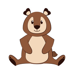 Cute bear cartoon icon vector illustration graphic design