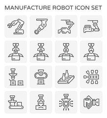 Obraz premium manufacture robot icon