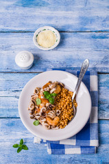 Seafood with shallow paste