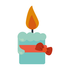 Christmas candle isolated icon vector illustration graphic design