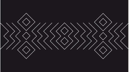 Geometric texture on black background 