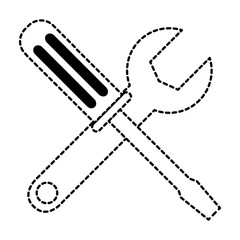 screwdriver and wrench tools vector illustration design
