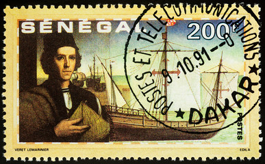 Christopher Columbus and ship 
