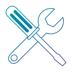screwdriver and wrench tools vector illustration design
