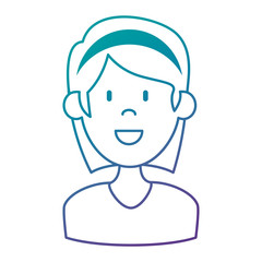 beautiful woman avatar character vector illustration design
