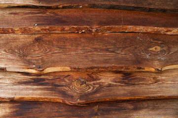 Wooden facing surface from boards