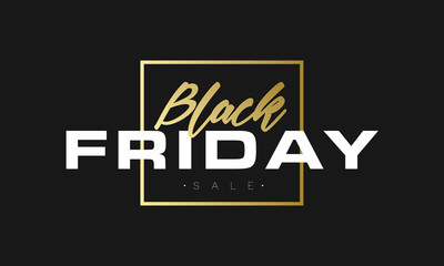 Black Friday Sale Banner Background. Advertising Poster Template. Vector illustration