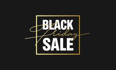 Black Friday Sale Banner Background. Advertising Poster Template. Vector illustration