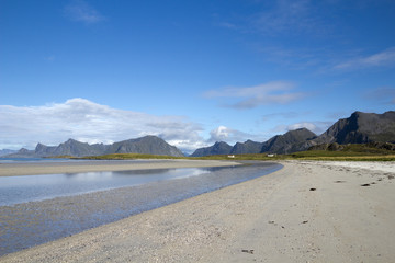 Yttersand Beach, Moskenesoy, Lofoten Islands, Norway