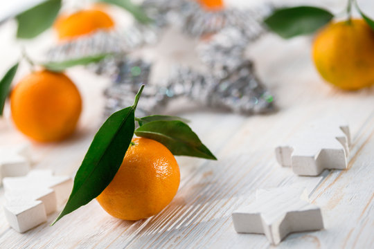 appetizing tangerines close-up