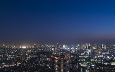 Fototapeta na wymiar 東京夜景　池袋から都会の街並