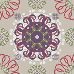 Seamless abstract floral pattern,mandala pattern