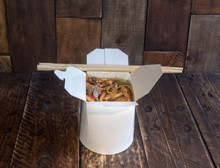 Japanese noodles in a box