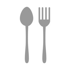 fork and spoon cutlery icon vector illustration design