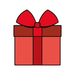 gift box icon over white background colorful design vector illustration