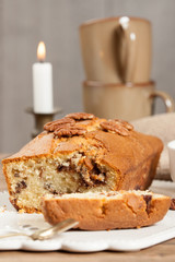 Home Baked Cinnamon Pecan Cake.