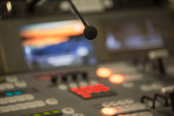 Broadcast studio video and audio switcher mixer